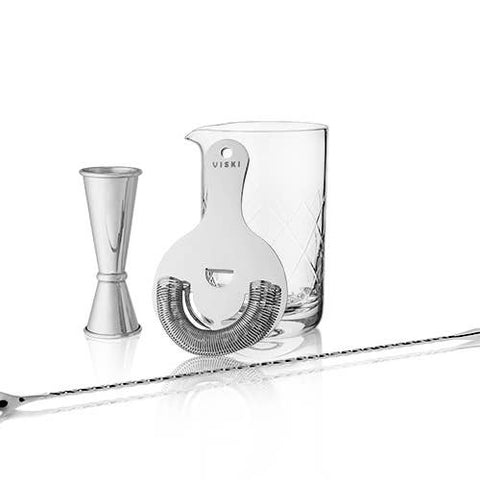 Stainless Steel 4-Piece Mixologist Barware Set