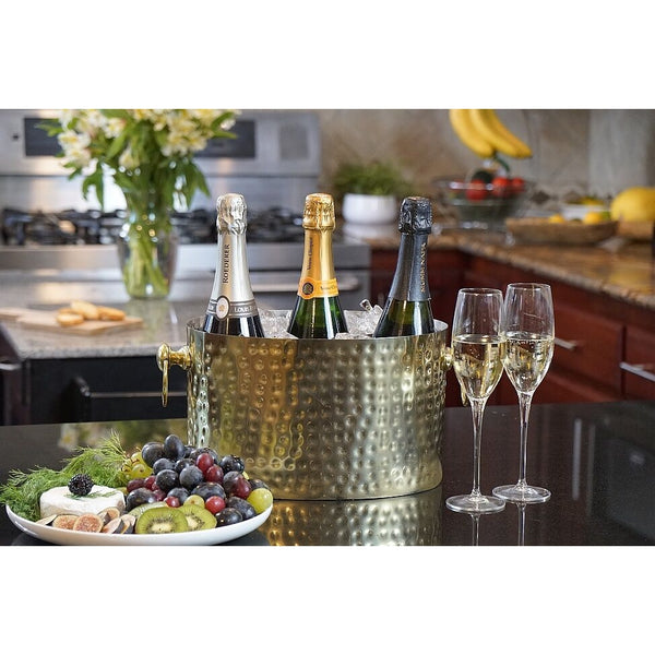 Brass 3 Bottle Wine Chiller