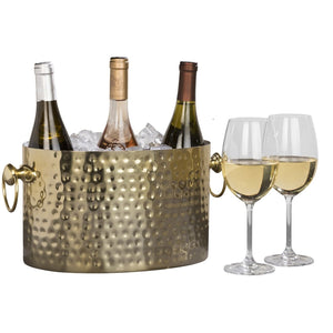 Brass 3 Bottle Wine Chiller