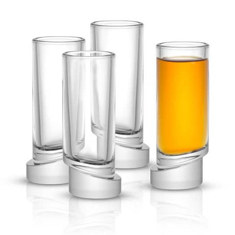 Aqua Vitae Round Shot Glasses, Set of 4