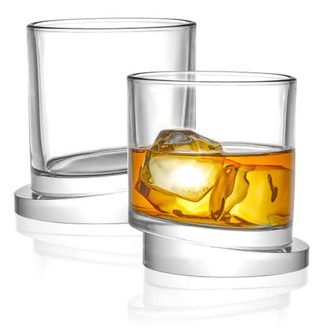 Aqua Vitae Round Whiskey Glasses, Set of 2