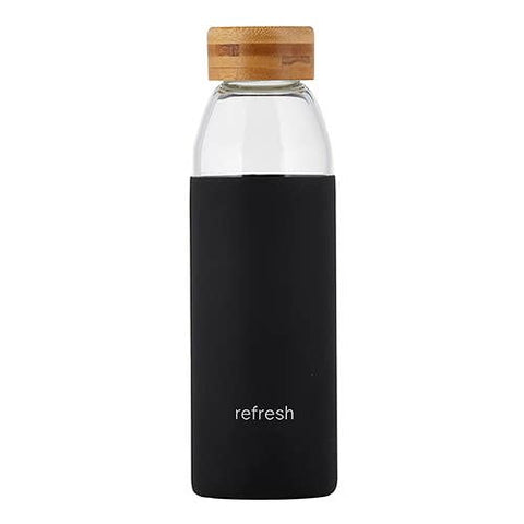 Refresh Glass Water Bottle w/ Bamboo Lid