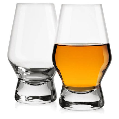 Halo Crystal Whiskey Glasses, Set of 2