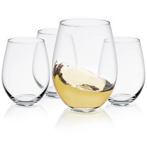 Stemless White Wine Glasses