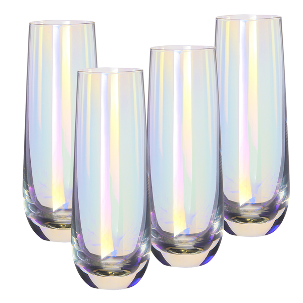 The Diamond Champagne Flute™ Embellished with Swarovski Crystals in the  Stem - In 5 Different Colors - Clear, Pink, Blue, Purple and Amber