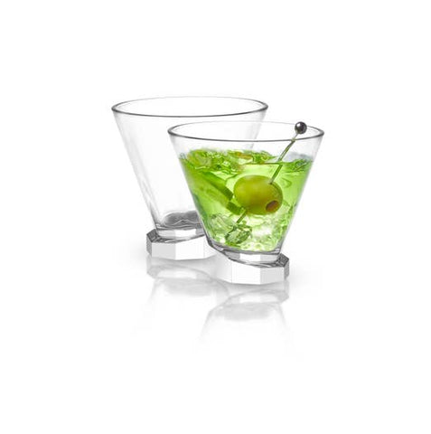 Aqua Vitae Octagon Martini Glasses, Set of 2