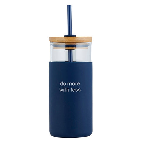 Do More with Less Glass Tumbler 18oz